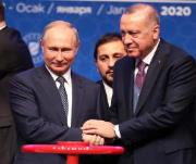 Putin e Erdogan alla cerimonia 